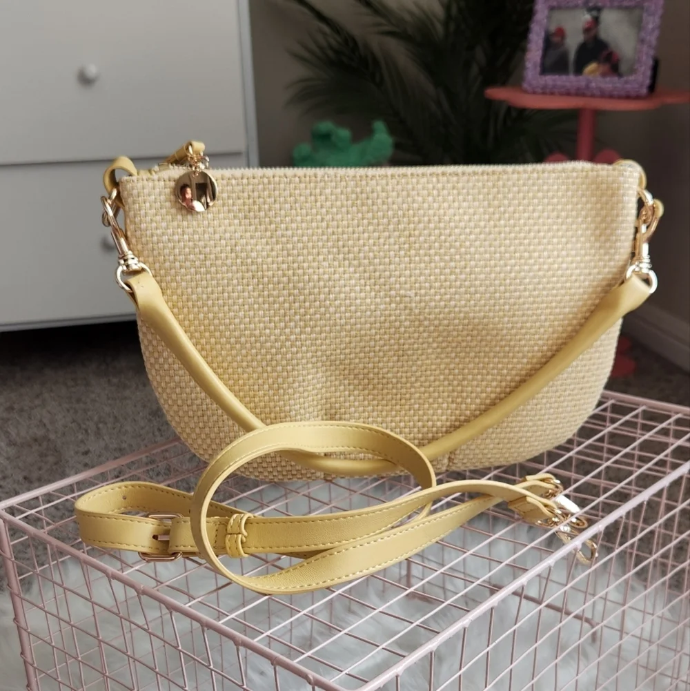 Urban Expressions Yellow Woven Shoulder Bag